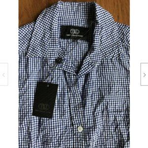 Tart Collection Blue & White Checkered Shirt Small